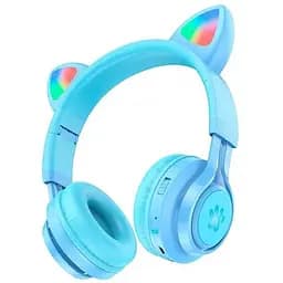 Bluetooth гарнітура Hoco W39 | BT5.3, AUX, 10H, 85db, LED | blue