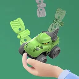 Інтерактивний трек з інерційною машинкою SHT 5510-8 Dino Trak (46pcs/1CAR) Green Epik - мініатюра 3