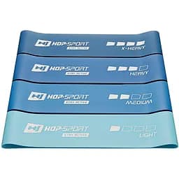 Набір гумок для фітнесу Hop-Sport 600x75 мм HS-L675RLB синій