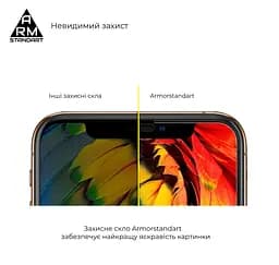 Захисне скло для Xiaomi Poco C40, Full Glue, 2.5D, на весь екран, глянцеве, загартоване 9H, повне проклеювання по всій поверхні, з чорною рамкою, протиударне, ArmorStandart (ARM62954) - мініатюра 4