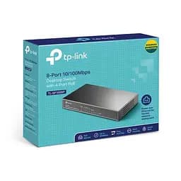 Комутатор TP-Link TL-SF1008P 8xFE/PoE 65W некерований настольний - мініатюра 3