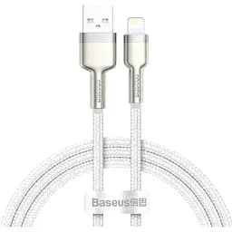 Кабель Baseus Cafule Series Metal Data Cable USB to Lightning 2.4A 1 м Білий