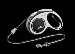 Повідець-рулетка Flexi New Comfort M, для собак до 20 кг, трос 5 м, чорний (CF20C5.251.S.20)