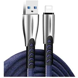 Дата кабель USB 2.0 AM to Lightning 1.0m zinc alloy blue ColorWay (CW-CBUL010-BL)