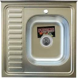 Кухонна мийка Рlatinum 6060 L з нержавіючої сталі 0.7 мм квадратна 60x60 см полірована (000000395)