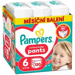 Підгузки-трусики Pampers Active Baby Pants Розмір 6 (13-19 кг) 120 шт.