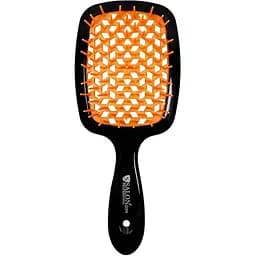Щітка для волосся Salon Professional SP0099 SL масажна, продувна 20 см чорна з оранжевим