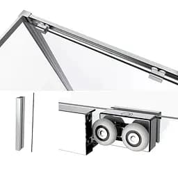 Душова кабіна Dusel DSL194 Chrome 900x900x1900, Хром, Універсальна, прозорий, хром, 90x90 - мініатюра 3