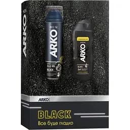 Подарунковий набір Arko Men Black: Гель для гоління 200 мл + Гель для душу 260 мл