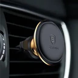 Автомобільний тримач холдер Baseus Magnetic Air Vent Car Mount Holder SUGX-A0V Gold - мініатюра 4