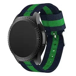 Тканинний ремінець Watchbands Cloth для Samsung Gear S3 Samsung Galaxy Watch 46mm Silver - синьо-зелений (WB007CLOTHBLUEGREEN)