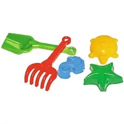 Набор лопатки+грабельки+3 пасочки ТехноК 2254 Зеленый