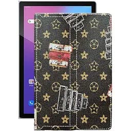 Чехол StatusCASE из экокожи для планшета Blackview Tab 12 Луи-Витон-коричневый