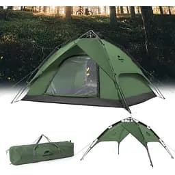 Намет Naturehike NH21ZP008 чотиримісний автоматичний темно-зелений - мініатюра 3