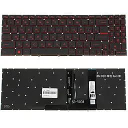 Клавіатура для ноутбука MSI (GF66, GF76) rus, black, без кадру, підсвічування клавіш (RED) (ОРИГІНАЛ)