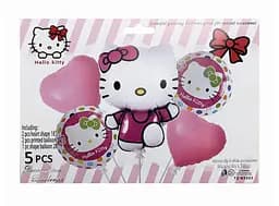 Набір фольгованих кульок "Hello Kitty" 5 шт святкові декорації - мініатюра 2