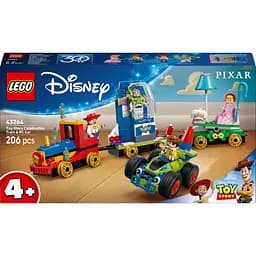 Конструктор LEGO Disney Pixar Празднование из истории игрушек: поезд и авто для гонки 206 деталей (43264)