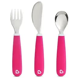 Набір Munchkin Splash: ложка, виделка і ніж, рожевий (012110.01)