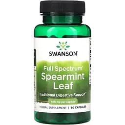 Натуральна добавка Swanson Full Spectrum Spearmint Leaf 400 mg 60 капсул