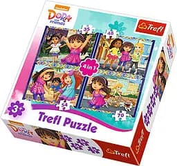 Набір Пазли - (4в1) - "Дора та друзі" / Nickelodeon "Дора та друзі"