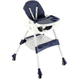 Стільчик для годування Toti FR- 20516 2в1 з регульованою спинкою та столиком, синій