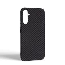 Карбоновый чехол для Samsung Galaxy A34 5G (A346), LikeCarbon, черный, панель, защитный чехол-накладка, ультратонкий и легкий, противоударный, обеспечивает защиту от ударов, падений и царапин, ArmorStandart (ARM71927) - мініатюра 2