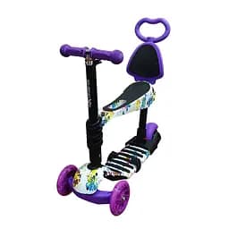 Детский самокат 4-х колесный 5 в 1 Bambi SC20482(Violet) колеса со светом