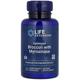 Брокколи с мирозиназой Life Extension оптимизированная смесь 30 капсул