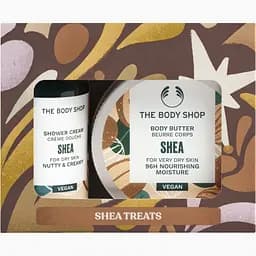 Уценка. Подарочный дуэт The Body Shop Ши: крем-гель для душа 60 мл + масло для тела 50 мл