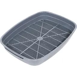 Туалет для котів Тігріс з сіткою сірий 37x28x6 см