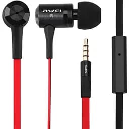 Навушники Awei ES-120i металевий корпус червоні