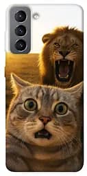 Чохол Demsky Shocked cat and lion для Samsung Galaxy S21 FE