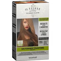 Набір для випрямлення волосся з аргановою олією та кератином IL Salone Milano Semi Permanent Straightening, шампунь + крем + маска