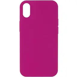 Чохол Silk Full Protective (AA) NO LOGO для Apple iPhone X / XS (5.8") Малиновий / Dragon Fruit