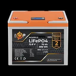 Акумулятор LP LiFePO4 12.8 V — 70 Ah 896Wh і плата BMS 80A/40А з дисплеєм - мініатюра 2