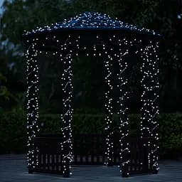 Гірлянда Нитка вулична 300 LED 30 м на сонячній батареї чорна, білий GarlandoPro SB300L30MBW - мініатюра 2