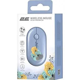 Бездротова миша 2E MF300 FLORA:MALLOW Silent WL BT, синій (2E-MF300WFLORABL) - мініатюра 2