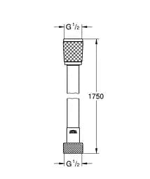 Душовий шланг 1750 мм Grohe Relexaflex 28154002, Хром - мініатюра 3