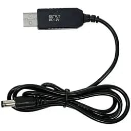 USB-кабель живлення від PowerBank для роутера 5V на 12V DC 5.5 x 2.1 мм