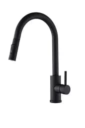 Смеситель для кухни VBI Flusso с выдвижным изливом black VBI-055000BL Черный матовый