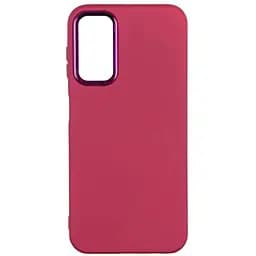 Чохол Silicone Cover Metal frame AA Samsung Galaxy A14 4G/5G Maroon