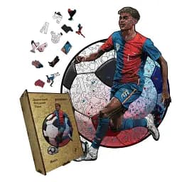 Деревянный фигурный пазл Ямал, А2, Картонная коробка 300+ элементов