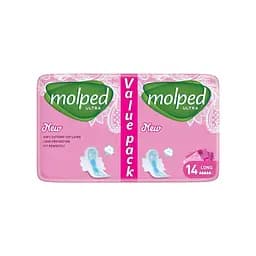 Гигиенические прокладки Molped Ultra long eco 5 капель 14 шт.