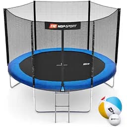 Батут Hop-Sport 10ft с наружной сеткой 305 см синий