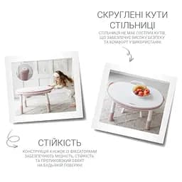 Дитячий багатофункціональний столик Poppet Мультиплей Роуз 5 в 1 та стілець (PP-011R) - мініатюра 3