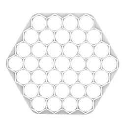 Пластикова пельменниця шестикутна форма для приготування пельменів) Ø23 см, Kitchette Білий 84451