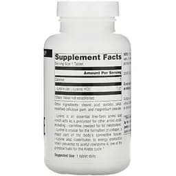 Амінокислота Source Naturals Лізин 1000 мг 100 таблеток - мініатюра 2