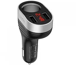 Адаптер автомобильный Hoco Regal with LCD Z29 2USB