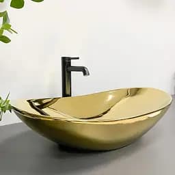 Умивальник VBI Turin gold glossy накладний VBI-011509, Золотий