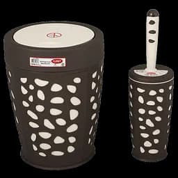 Набор для ванной комнаты Planet Stone StoneStone, 2 предмета, коричневый-крем (UP652*)